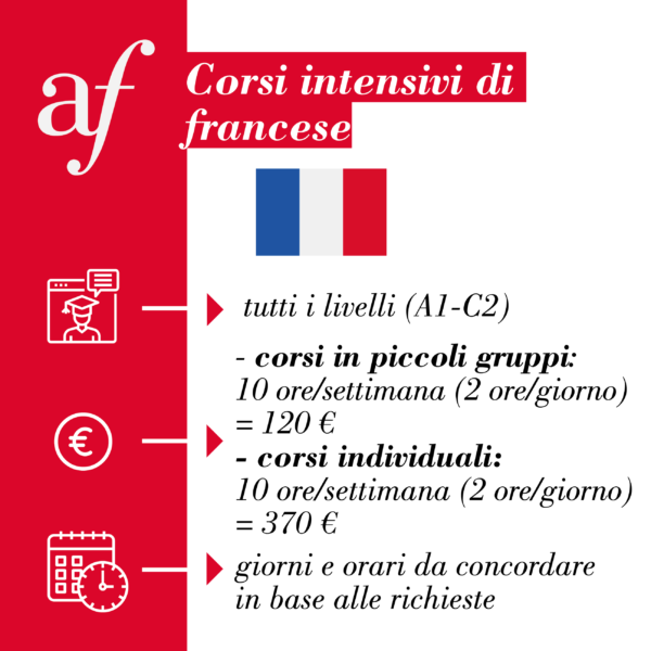 Cours intensifs français alliance française de Venise