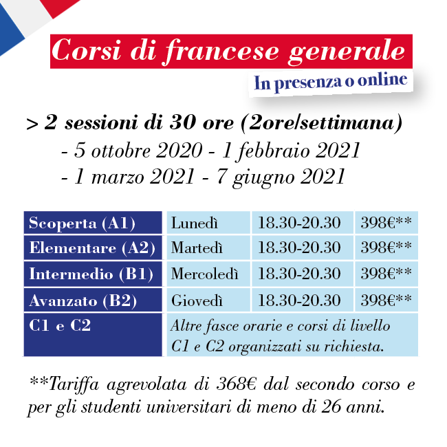 Corsi di francese generale a Venezia