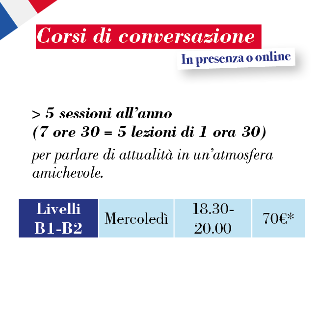 Corsi di conversazione in francese a Venezia-2021