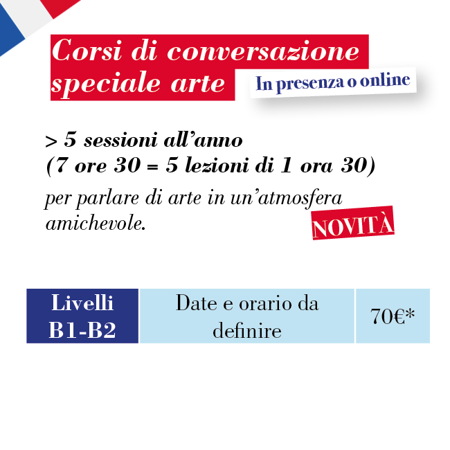 Corsi di conversazione in francese arte a Venezia-2021