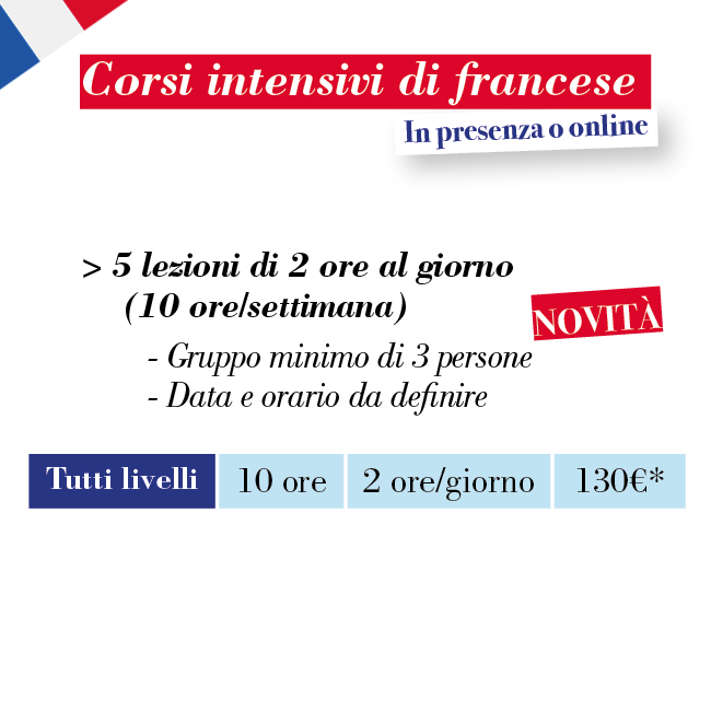 Corsi di francese generale a Venezia-2021